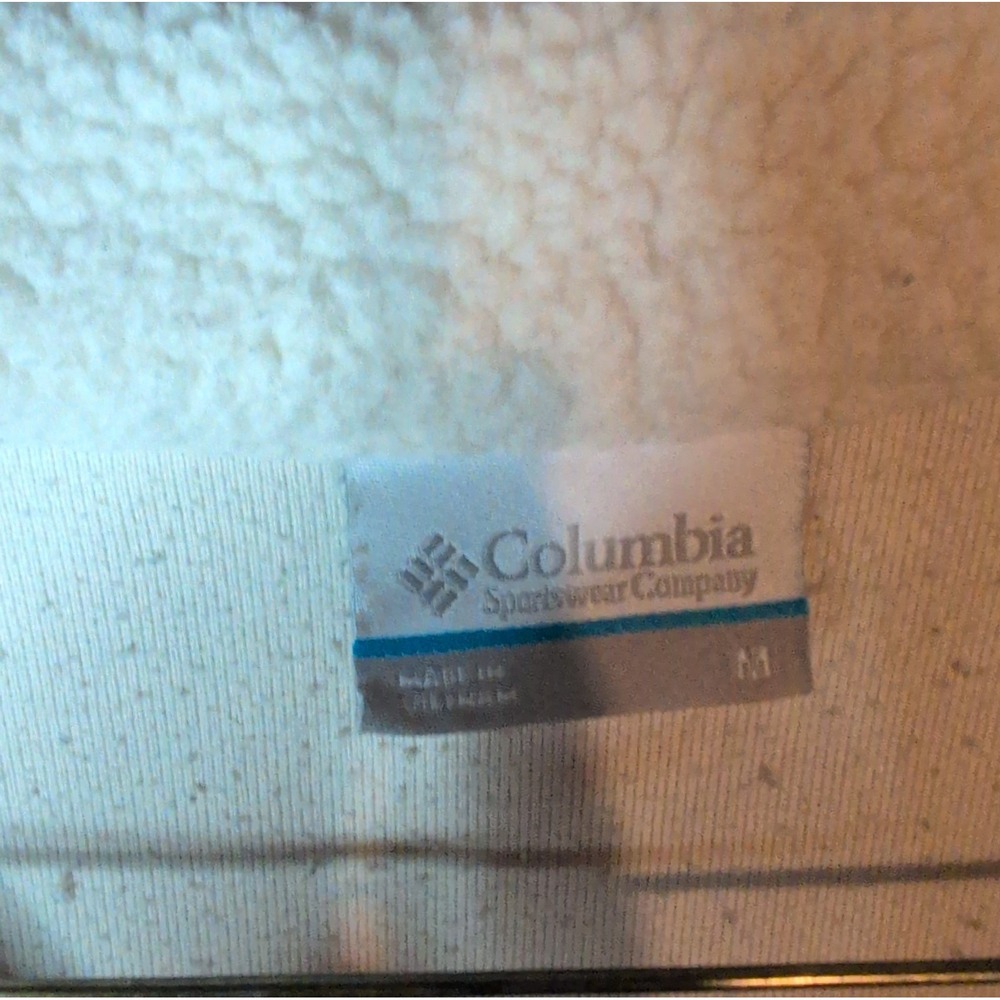 Columbia Sweatshirt Women’s Medium Ivory Quarter Zip Fleece Golf Pullover - Picture 3 of 7